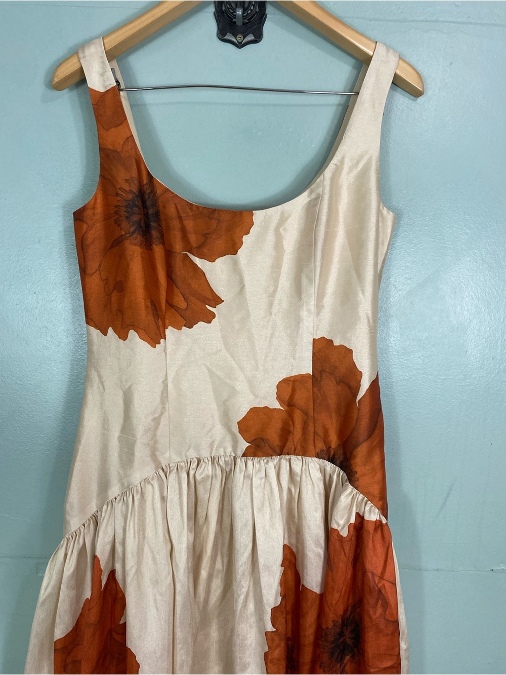 Hutch The Ridge Maxi Sleeveless Dress Brown Beige Floral Size 6 - Picture 3 of 6